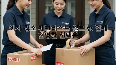 이사 청소 체크리스트: 셀프 vs. 업체, 현명한 선택은?