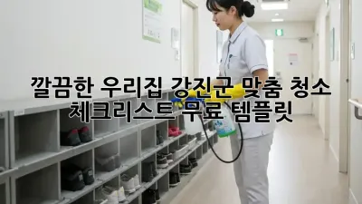 깔끔한 우리집🏠! 강진군 맞춤 청소 체크리스트✨ 무료 템플릿